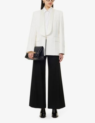 VICTORIA BECKHAM: Shawl-lapel single-breasted woven blazer