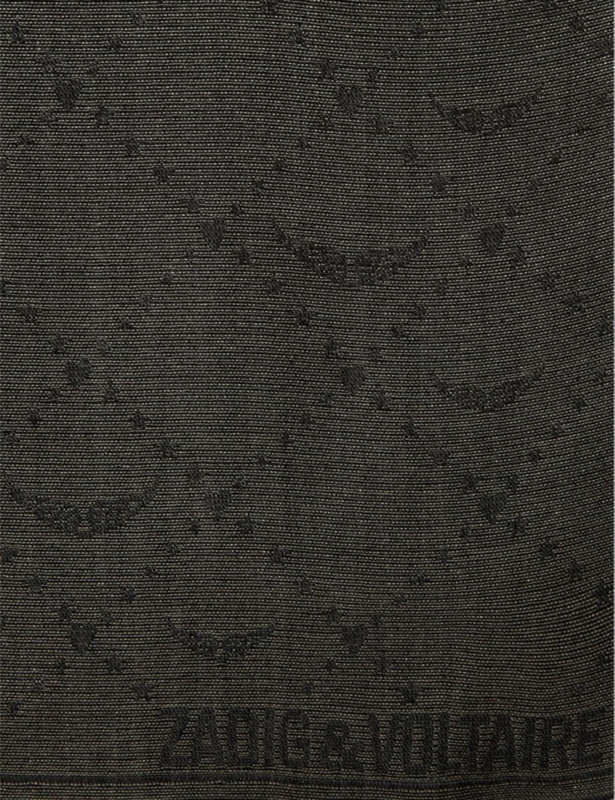 Glenn monogram-jacquard metallic-woven scarf