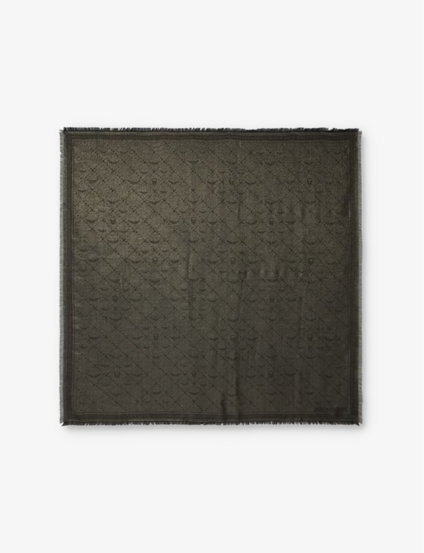 Glenn monogram-jacquard metallic-woven scarf
