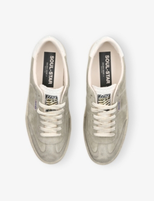Golden Goose Mens Beige Comb Soul-star Leather-trim Suede Low-top Trainers In Beige Comb