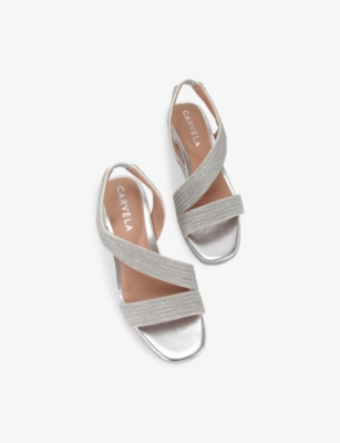 CARVELA WOMENS CARVELA GALA 70 JEWEL-EMBELLISHED ROPE-EFFECT WEDGE-HEELED WOVEN SANDALS 