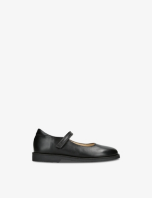 PAPOUELLI: Kids' Emilia single-strap leather Mary-Jane shoes
