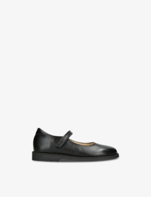 PAPOUELLI: Kids' Emilia single-strap leather Mary-Jane shoes