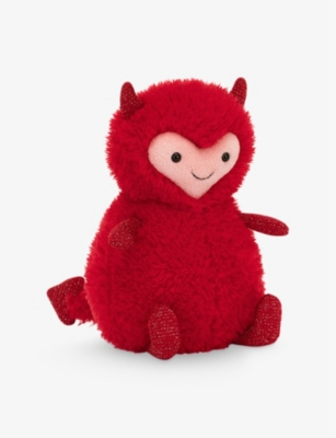 red 22 cm plush devil toy for valentines day