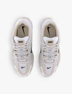 NIKE: P-6000 chunky-sole leather and mesh low-top trainers