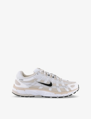 NIKE: P-6000 chunky-sole leather and mesh low-top trainers
