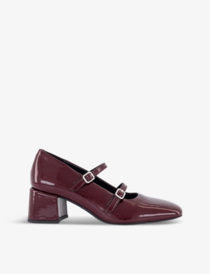 VAGABOND SHOEMAKERS WOMENS VAGABOND SHOEMAKERS ADISON DOUBLE-STRAP BLOCK-HEEL LEATHER MARY JANE PUMPS 