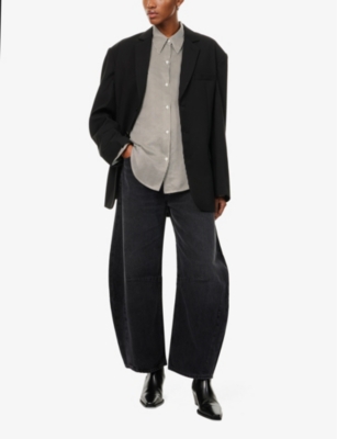 CITIZENS OF HUMANITY: Horseshoe five-pockets wide-leg high-rise regenerative-denim jeans