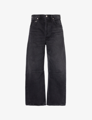 CITIZENS OF HUMANITY: Horseshoe five-pockets wide-leg high-rise regenerative-denim jeans