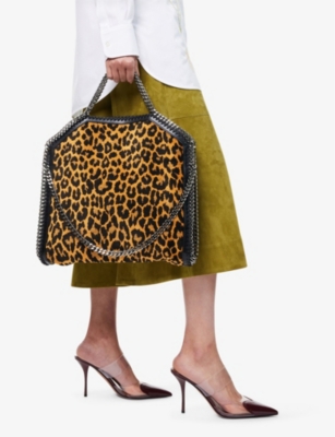 Stella Mccartney Womens Falabella Leopard-pattern Woven Tote Bag In Leopard