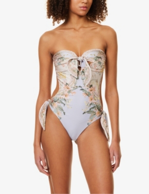 ZIMMERMANN: Wylie Scarf Tie bandeau swimsuit