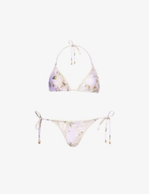 ZIMMERMANN: Acacia floral-print bikini