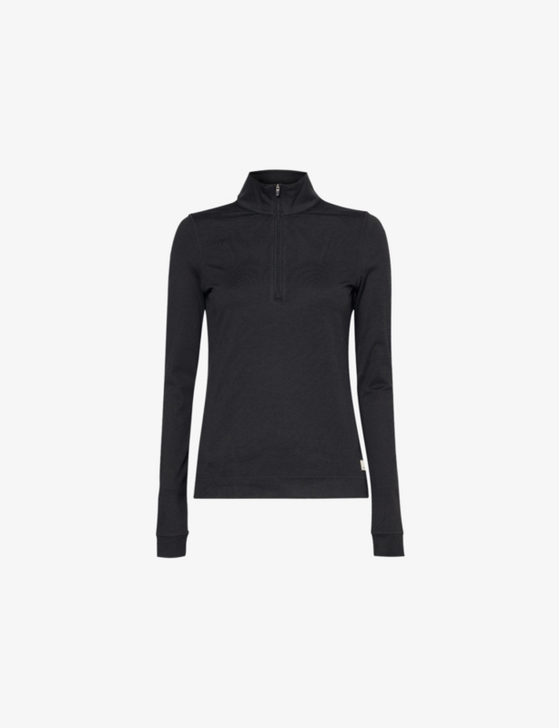 Halo Essential half-zip stretch-woven top
