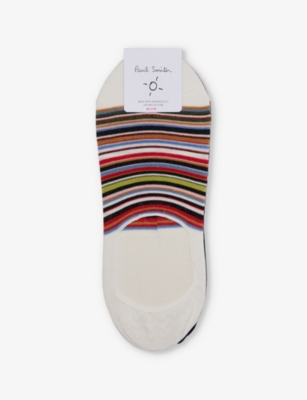 PAUL SMITH: Stripe-pattern pack of three cotton-blend socks