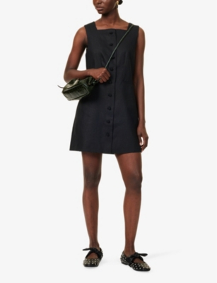 POSSE WOMENS POSSE RIO SLEEVELESS LINEN MINI DRESS 