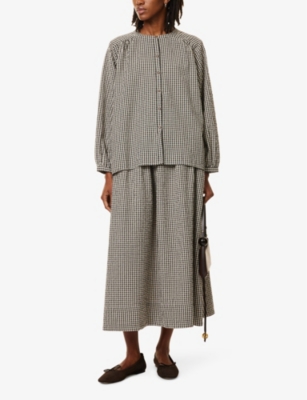 POSSE: Mira gingham-print relaxed-fit cotton shirt