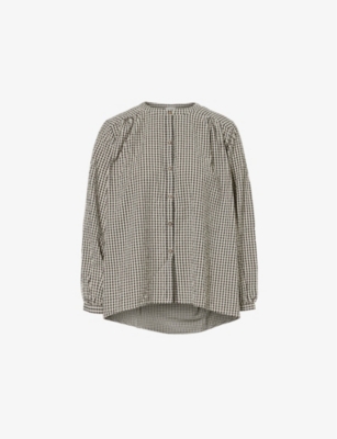 POSSE: Mira gingham-print relaxed-fit cotton shirt