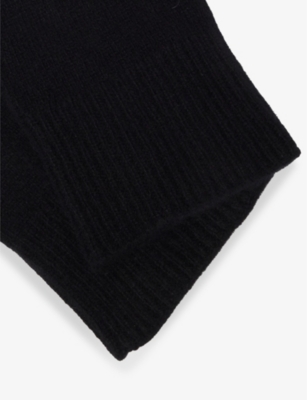 Shop Totême Womens Toteme Brushed Wool And Cashmere-blend Gloves In Black 001