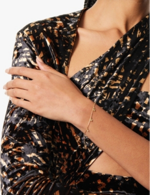Enamel Copenhagen Womens  Refined Charms 18ct Yellow Gold-plated 925 Recycled Sterling Silver Bracele In Gold