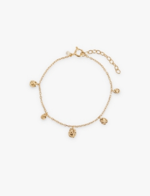 Enamel Copenhagen Womens  Refined Charms 18ct Yellow Gold-plated 925 Recycled Sterling Silver Bracele