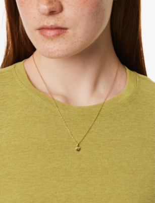 ENAMEL COPENHAGEN: Amore 18ct yellow gold-plated 925 recycled-sterling-silver necklace