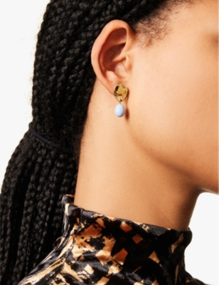 Aida 18ct yellow gold-plated 925 recycled-sterling-silver earrings