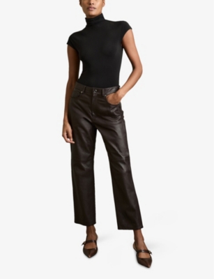 REISS: Laura High-Neck Slim-Fit Stretch-Jersey Bodysuit