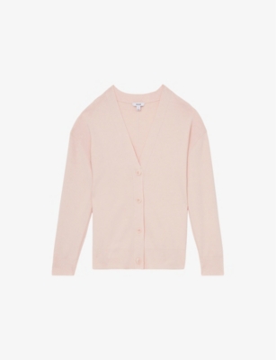 REISS: Lucy V-Neck Knitted Cardigan