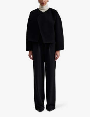Malina Womens  Elia Cropped Wool Jacket In Black