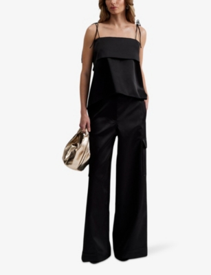 MALINA: Mette back-slit woven top