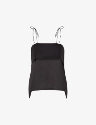 MALINA: Mette back-slit woven top