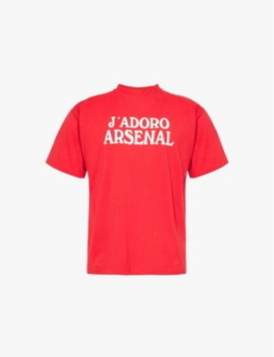 ARIES - Aries x Arsenal J'adoro crew-neck relaxed-fit cotton