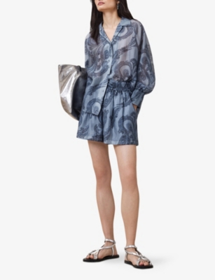 ALLSAINTS: Isla Paisley-Print Lyocell-Blend Shirt