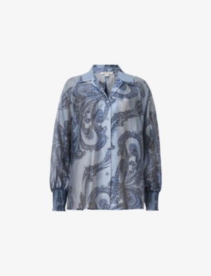 ALLSAINTS: Isla Paisley-Print Lyocell-Blend Shirt