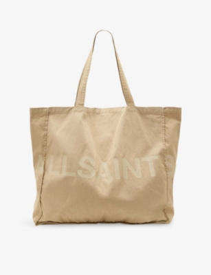 Allsaints: Biggy Large Cotton-Canvas Tote Bag