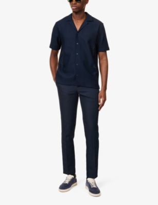 Orlebar Brown Griffon Tapered Linen Trousers In Night Iris
