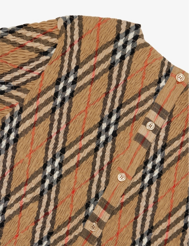Check-Print Shirred Cotton Top 6-14 Years