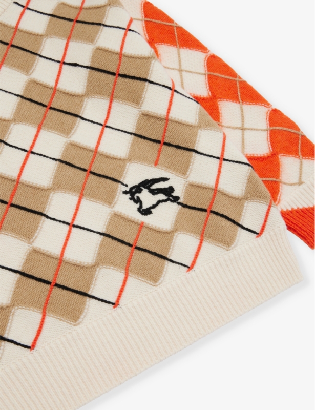 Kevin argyle-pattern wool jumper 8-14 years
