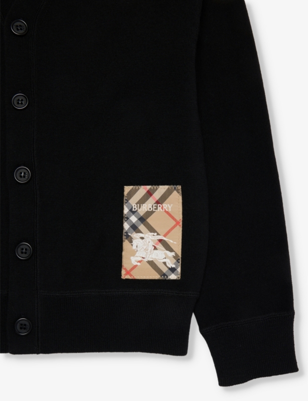 Romie EKD-patch wool cardigan 4-14 years