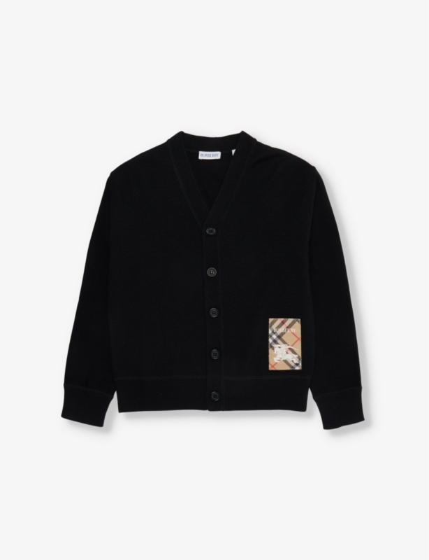 Romie EKD-patch wool cardigan 4-14 years