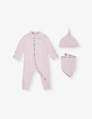 BURBERRY: Hamilton stretch-jersey baby hamper gift set 1-6 months