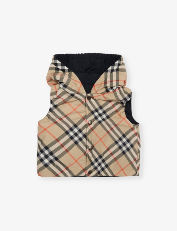Reversible elasticated-hem shell gilet 12 months-2 years