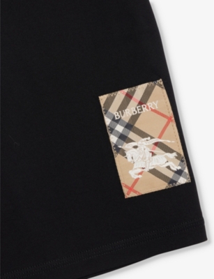BURBERRY: Crewneck brand-patch cotton-jersey T-shirt 3-12 years