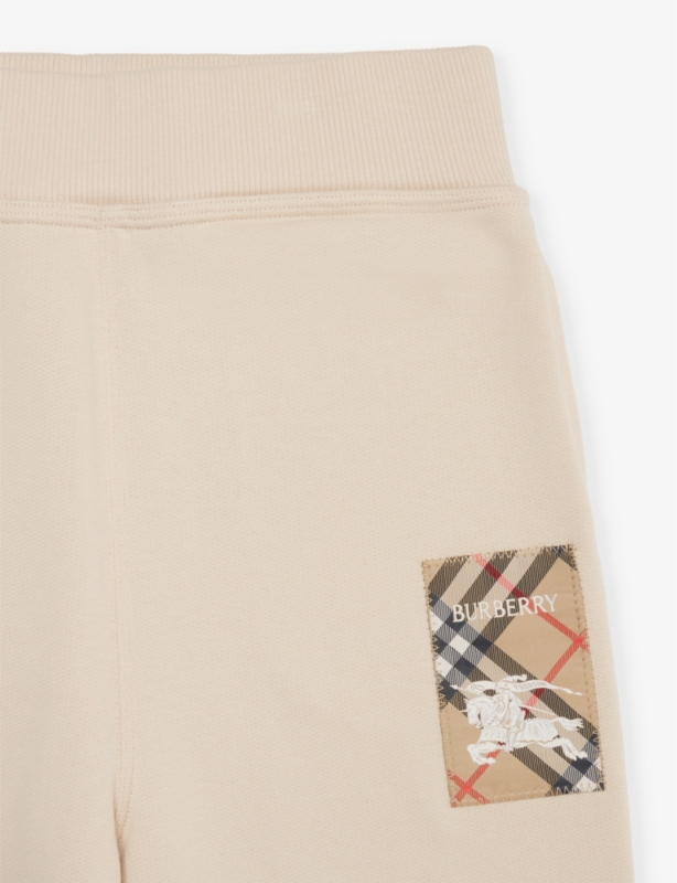 Elasticated-waistband brand-patch cotton-jersey jogging bottoms 4-14 years