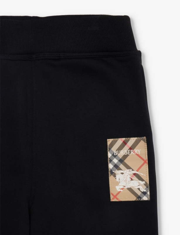 Elasticated-waistband brand-patch cotton-jersey jogging bottoms 4-14 years