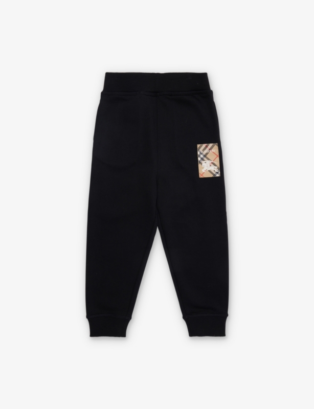 Elasticated-waistband brand-patch cotton-jersey jogging bottoms 4-14 years