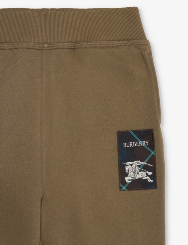 Elasticated-waistband brand-patch cotton-jersey jogging bottoms 4-14 years