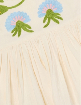 MOLO: Carlin Floral-embroidery Cotton-Poplin Dress 3-12 Years
