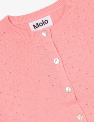 MOLO: Georgina Embroidered Cotton-Knit Cardigan 3-14 Years
