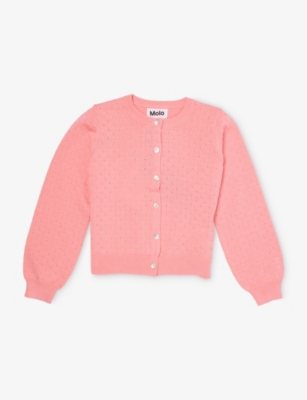 MOLO: Georgina Embroidered Cotton-Knit Cardigan 3-14 Years